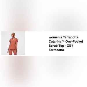 FIGS Scrub top Terracota
